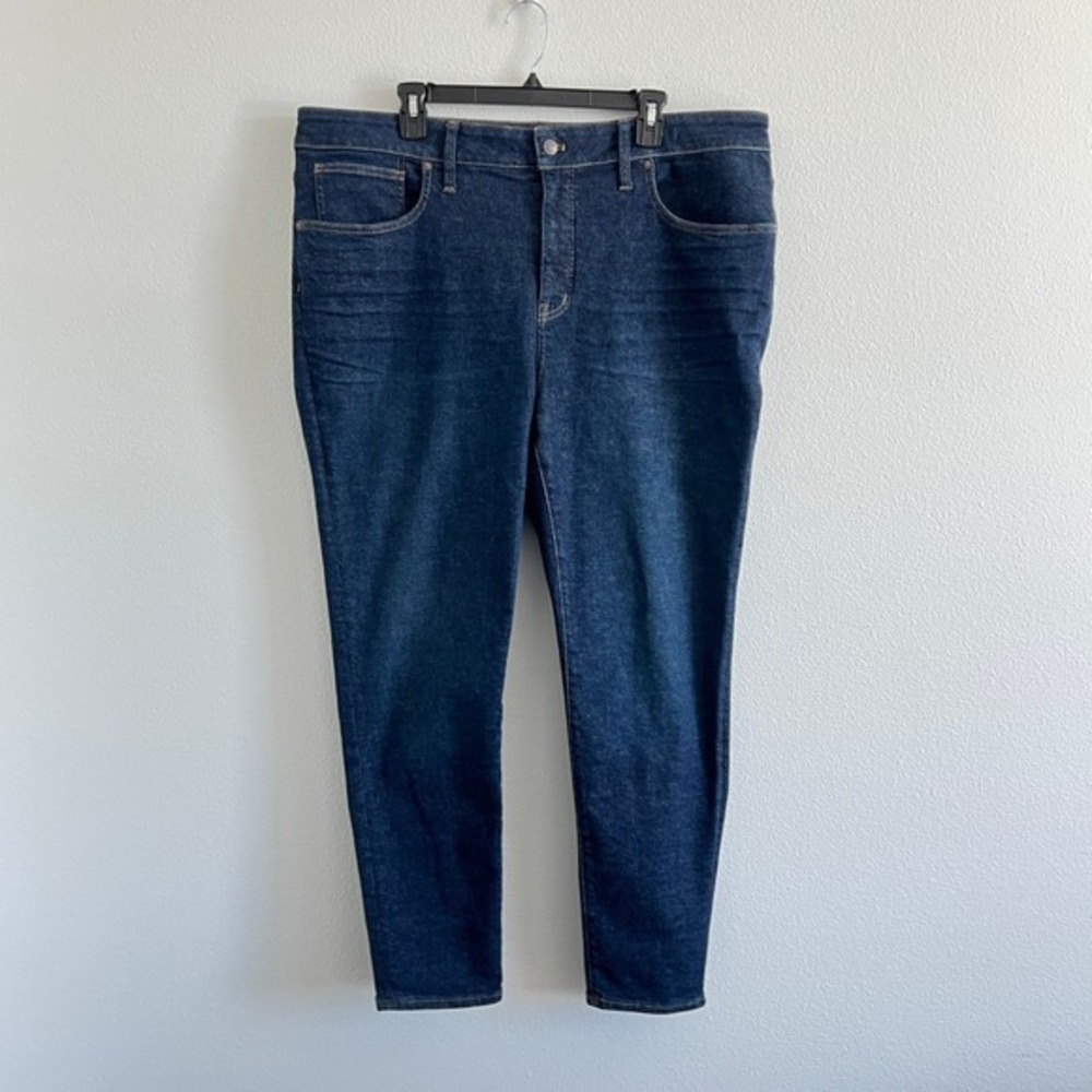 Madewell‎ Curvy 9" Mid-Rise Skinny Dark Indigo Wash Crop/Ankle Jeans 20W Casual